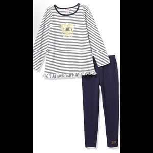 Two piece girls long sleeve leggings set